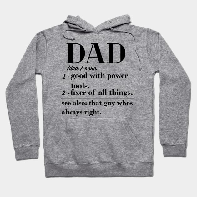 Dad Definition father day gift dad Hoodie by Gaming champion